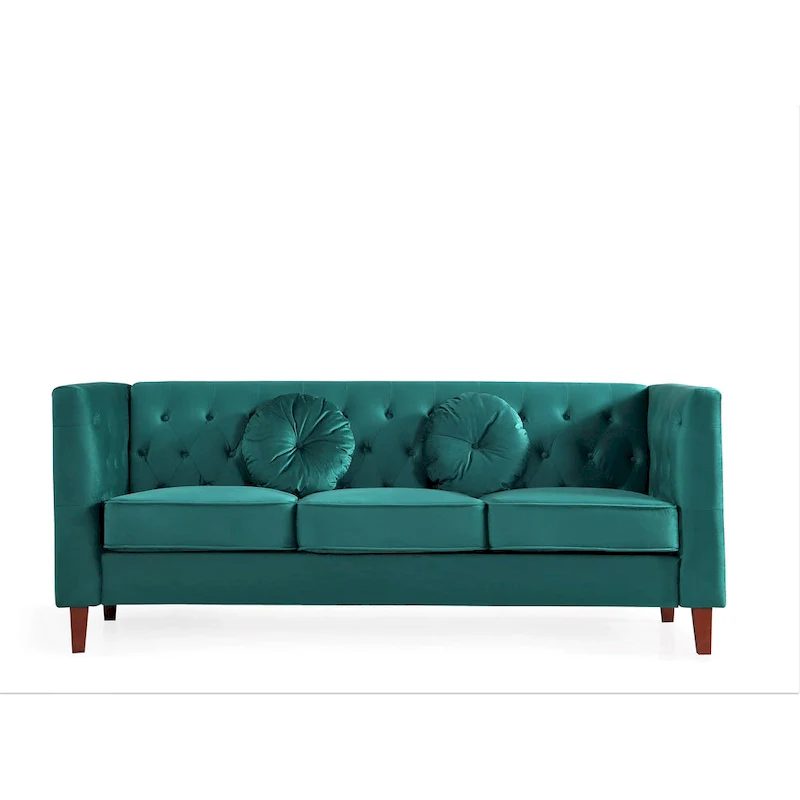 Classic Chesterfield Sofa - Tufted Upholstered Living Room Sofa