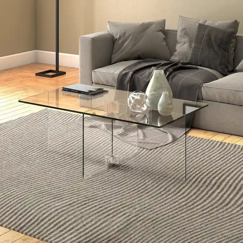 Silver Orchid Carlisle Glass Coffee Table