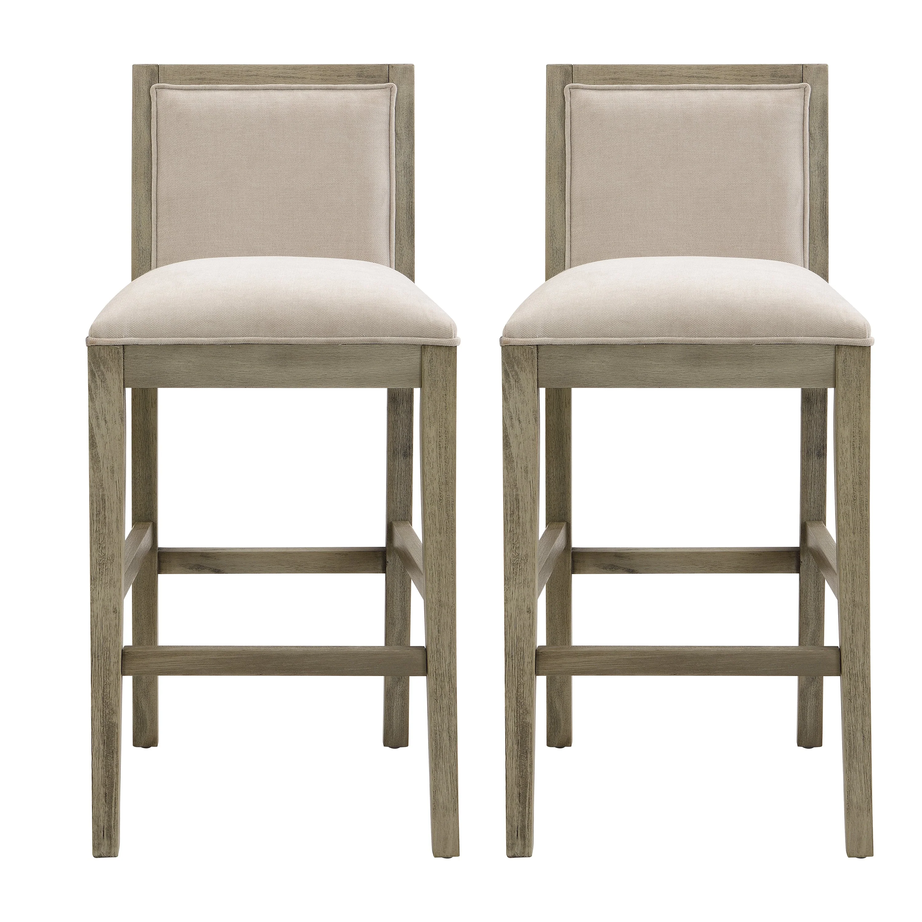 Set of 2 Mid-Century Modern Counter Stools