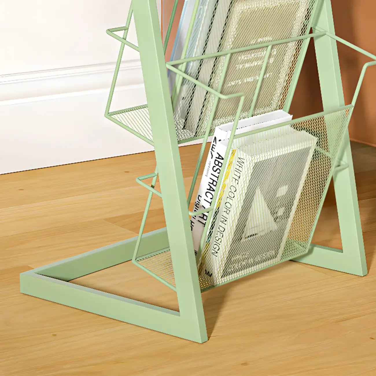 Vertical Black Metal 4-Shelf Open Back Display Bookcase