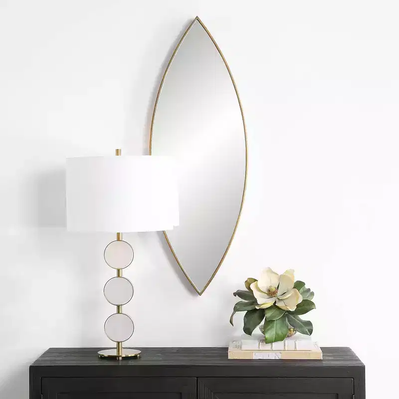 Uttermost Ellipse Golden Bronze 14 x 39 3/4 Wall Mirror