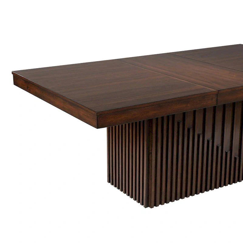 Ryn Dining Table, 60-78 Inch Removable Extendable Rectangular Top, Brown