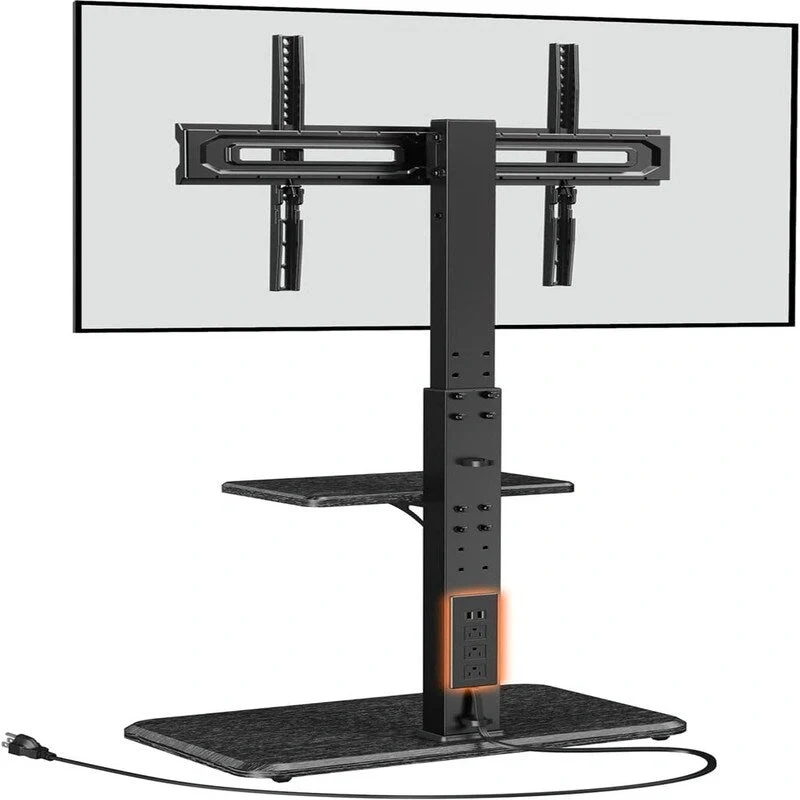 Floor TV Stand with Power Outlet