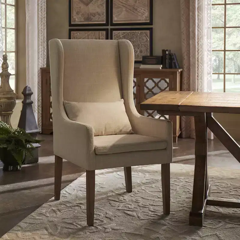 Walton Park Slipcovered Wingback Parson Chair - iNSPIREQ