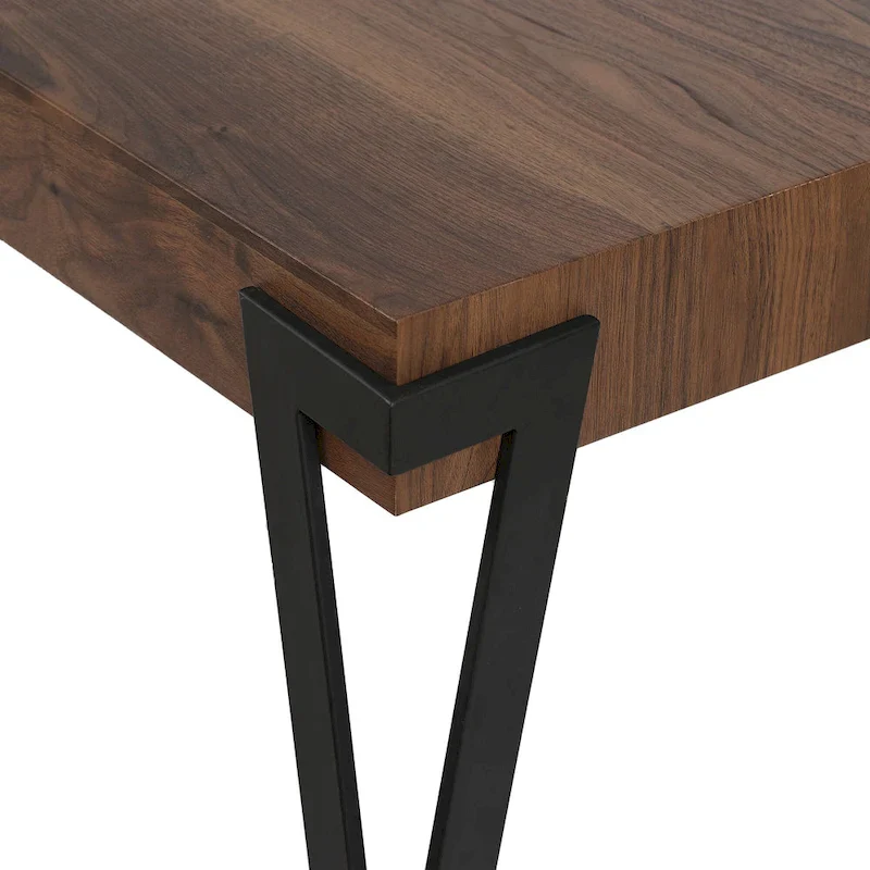 Industrial Coffee Table with Black Hairpin Legs – Grey Oak / Walnut, Modern Style