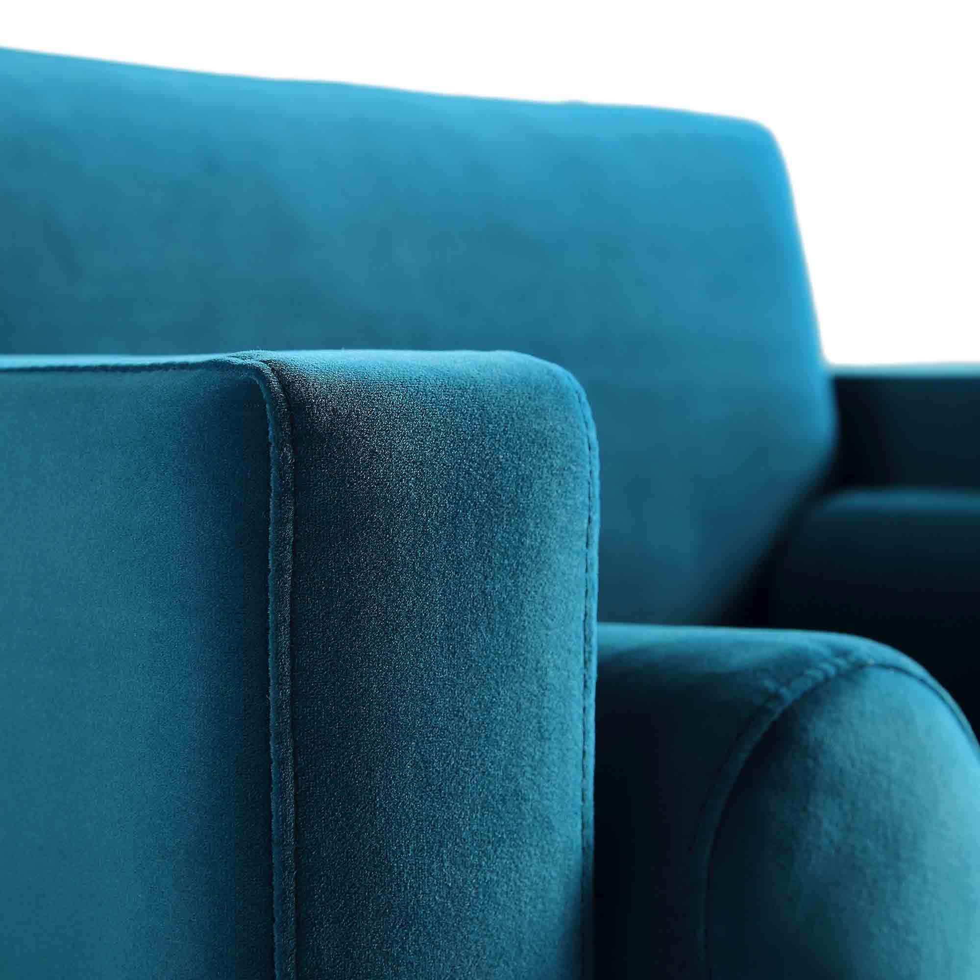 Armchair, Teal Velvet