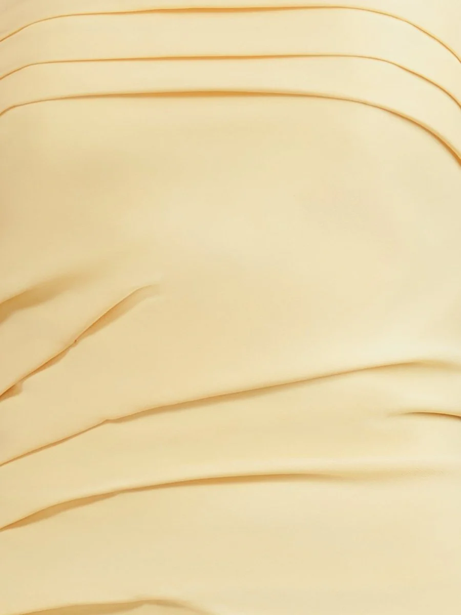 Yellow - Strapless Spandex Bodycon Homecoming & Cocktail Dress With Slit