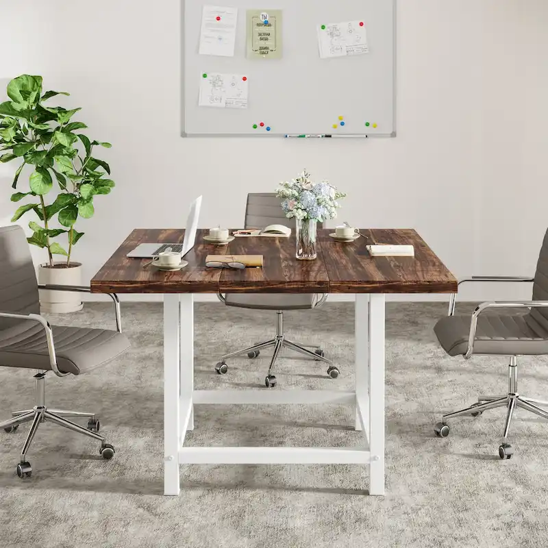6.5 Ft Conference Room Table, Rectangle 78.74L X 39.2W X 29.52H Inches,2 Separate Piece - 78.74L X 39.2W X 29.52H