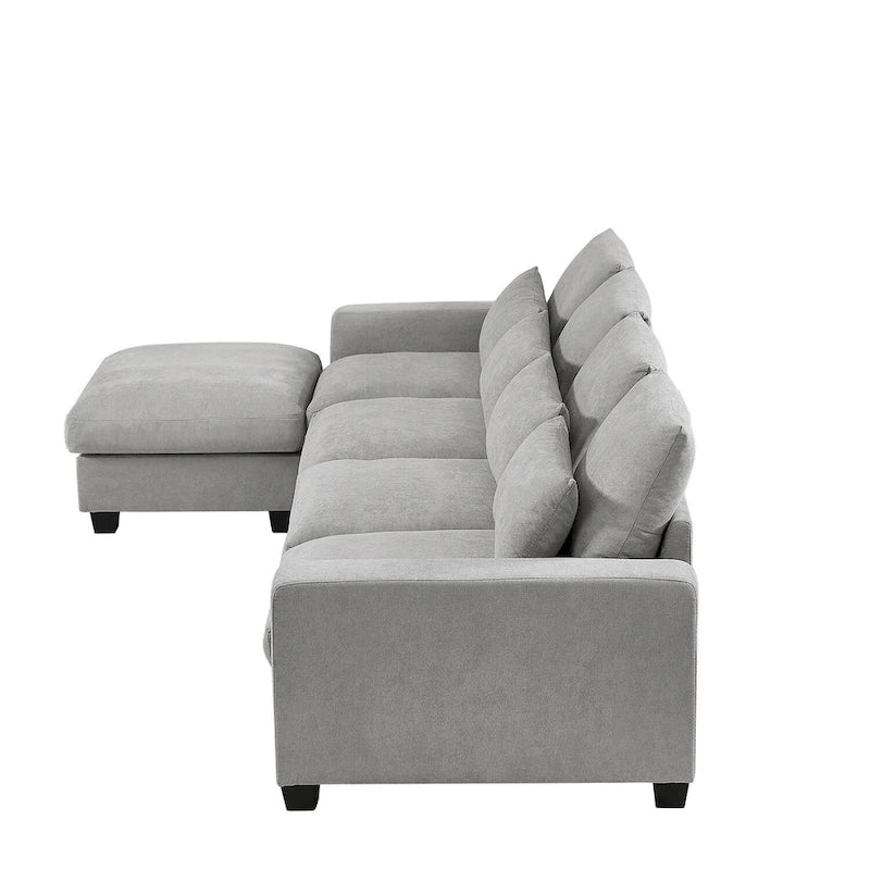 Merax Convertible Sofa Couch with Reversible Chaise