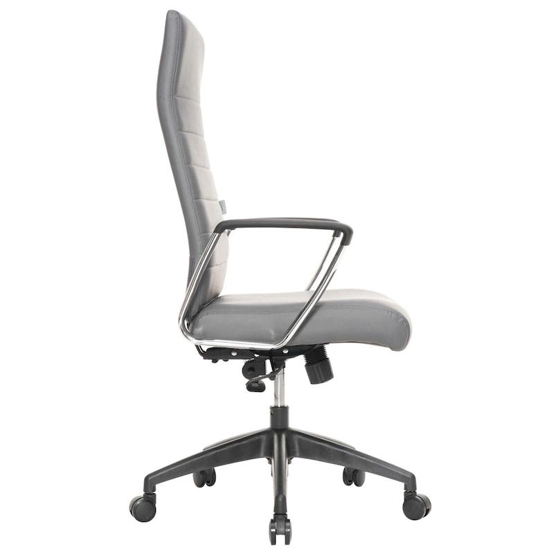 LeisureMod Hilton Modern High Back Leather Conference Office Chair
