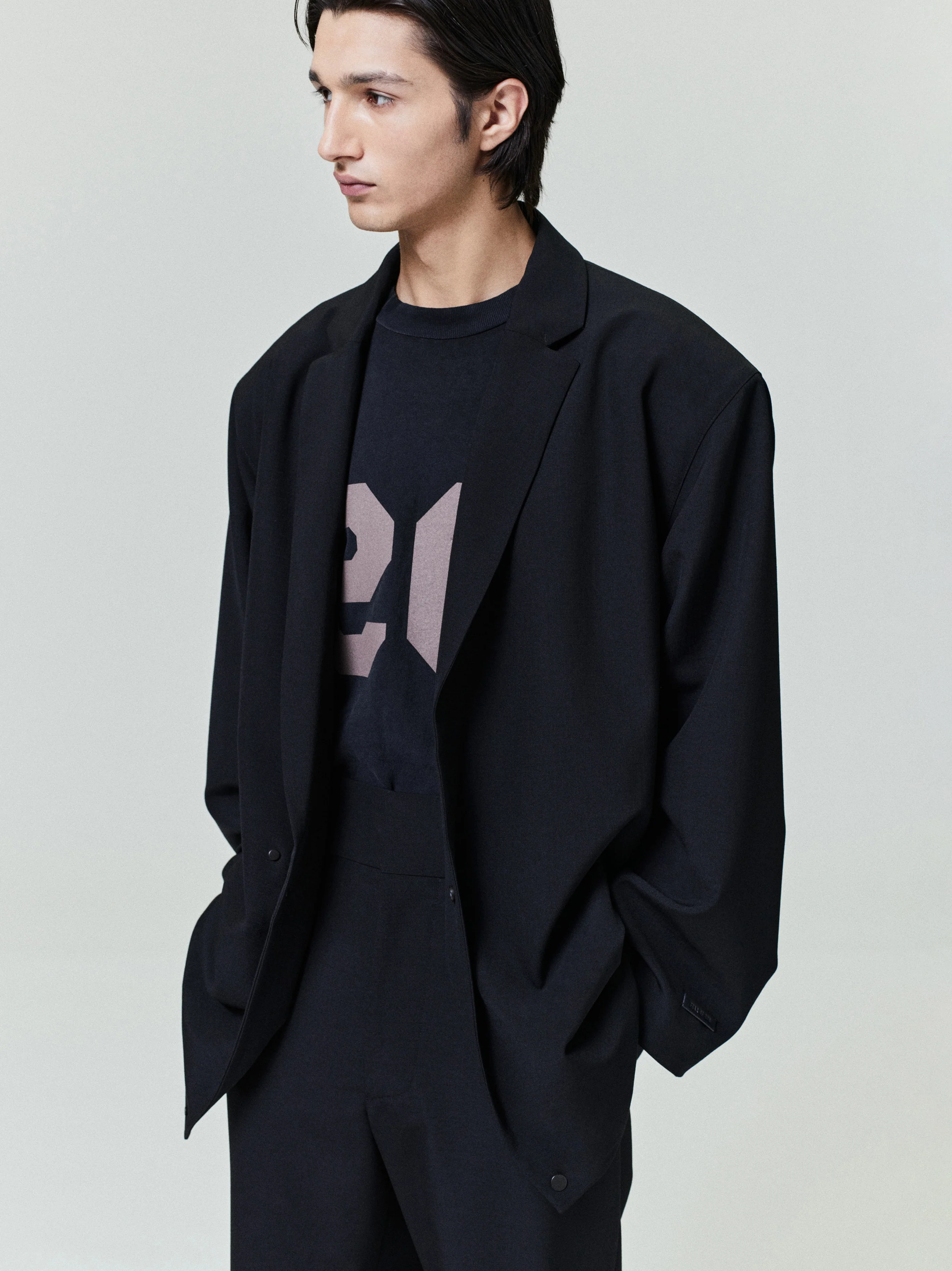 Wool Ripstop Relaxed Long Jacket
