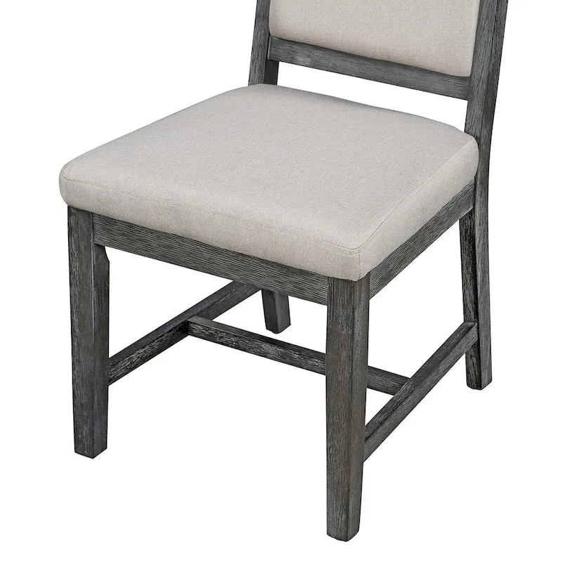 Wooden Round Drop Leaf Extendable Dining Table Set with 4 Upholstered Chairs