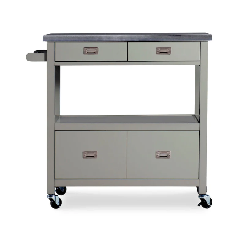 Julianna Stainless Steel Kitchen Cart