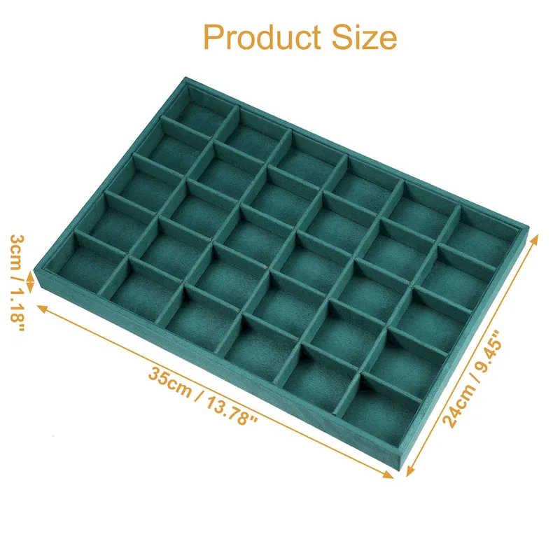 30 Grid Jewelry Tray Stackable for Rings Earrings Necklace Bracelet
