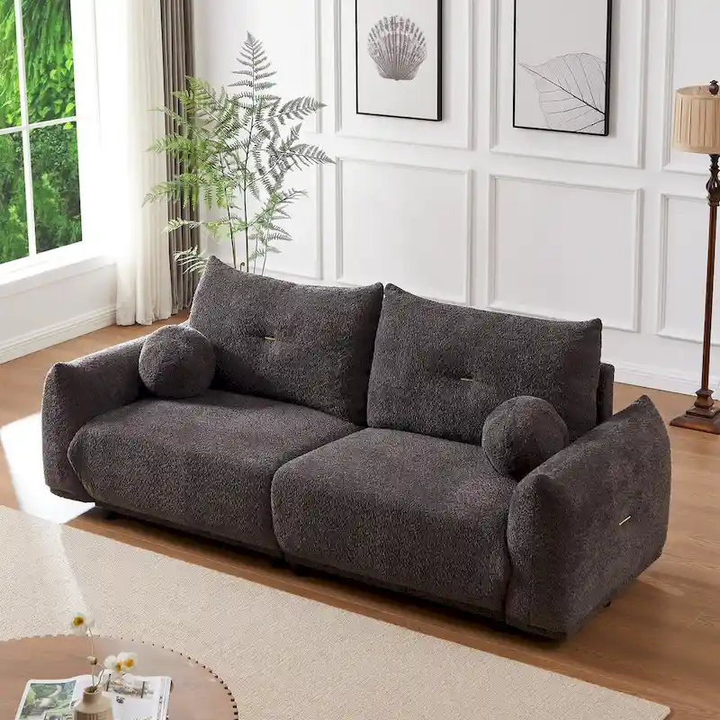 Lamb's wool 2-seater sofa