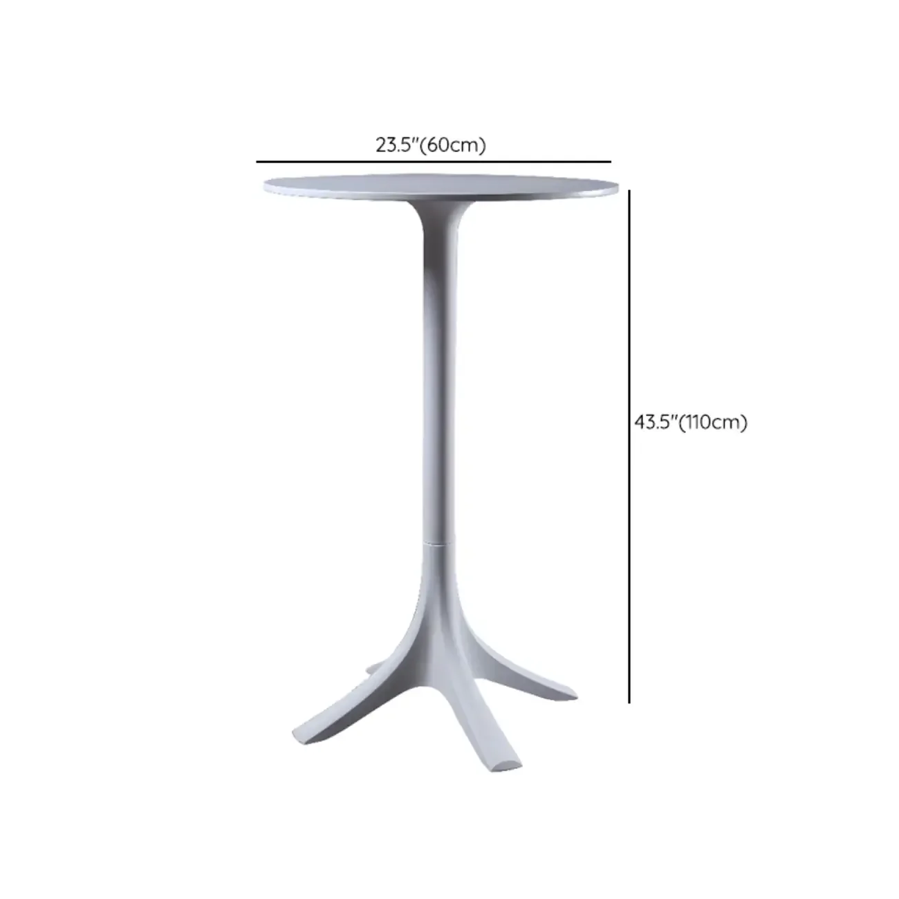 Fashion Synthetic Round White Fixed Top Bar Tables