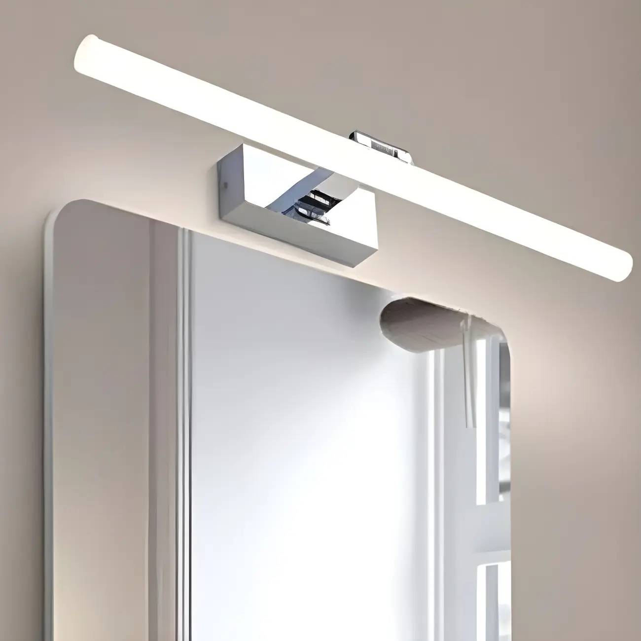 Modern Geometric Linear Vanity Light with Integrated LED