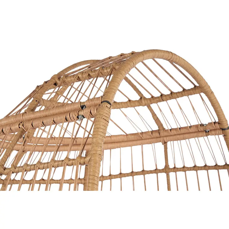 Steel Frame Wicker Egg Chair Max 440lb Capacity