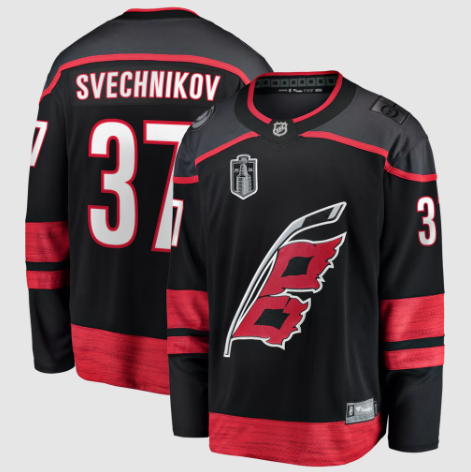 Carolina Hurricanes Andrei Svechnikov Fanatics Black 2026 Stanley Cup Final Home Breakaway Jersey