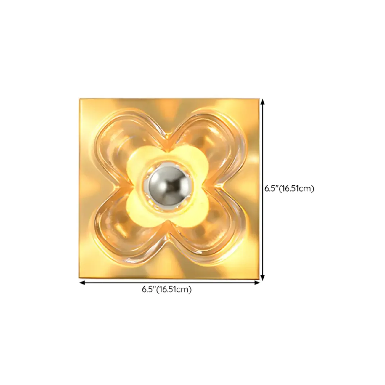 Modern Elegant Glass LED Vanity Light with Flower Design