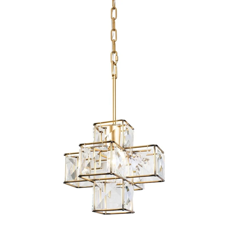 Cubic 1-light Calypso Gold Pendant