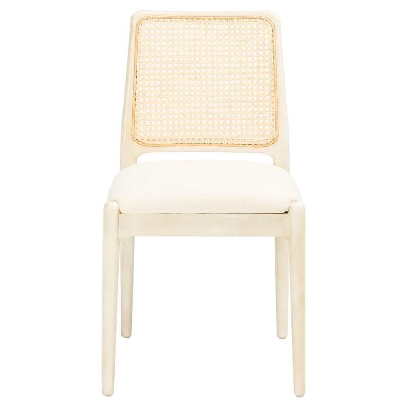 SAFAVIEH Sylva Rattan Cushion Dining Chair (Set of 2) - 19 W x 17.5 L x 32 H - 19Wx18Dx32H