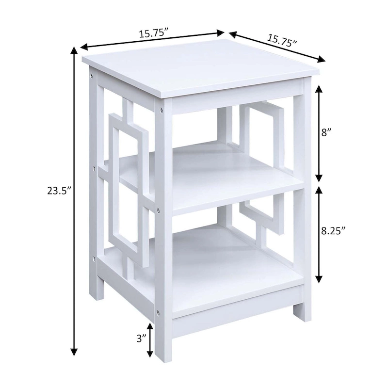 Convenience Concepts Town Square End Table with Shelves
