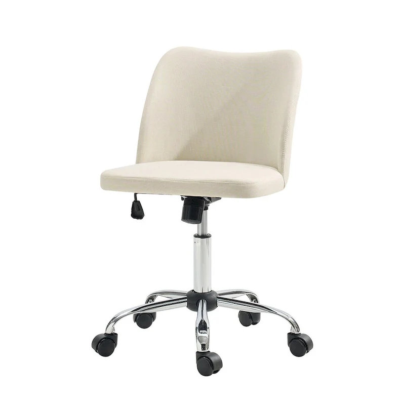 Sergio Modern Armless Office Chair with Mental Leg by HULALA HOME