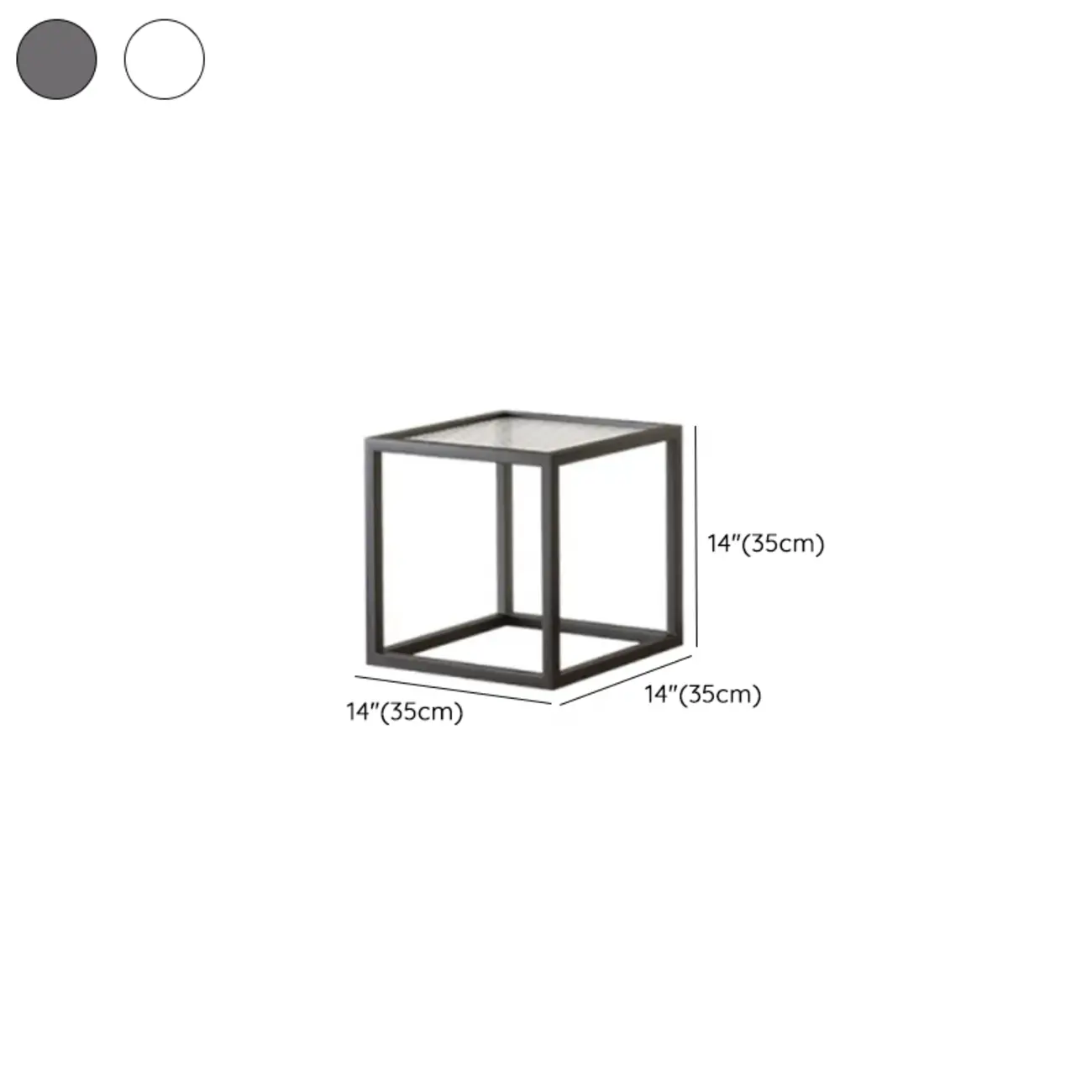 Modern Cube Open Metal Frame Black Bookcase