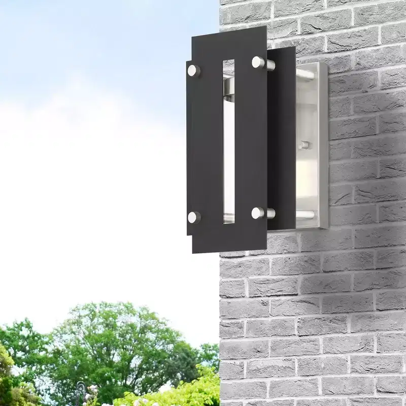 Livex Lighting Utrecht 1 - Light Wall Light in Black/Brushed Nickel