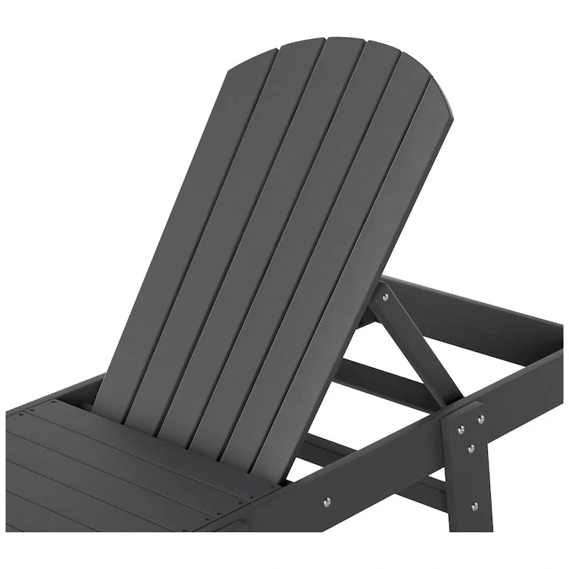 Polytrends Altura Armless Poly Eco-Friendly All Weather Reclining Chaise Lounge (Set of 2)