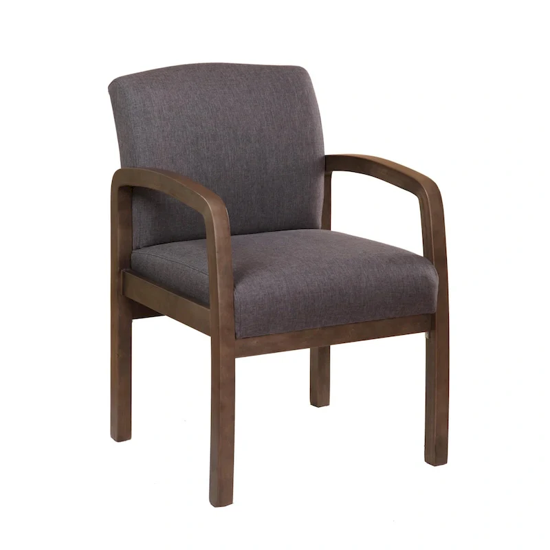 Grey Linen Guest Chair — No-Tool Assembly, Single Seat