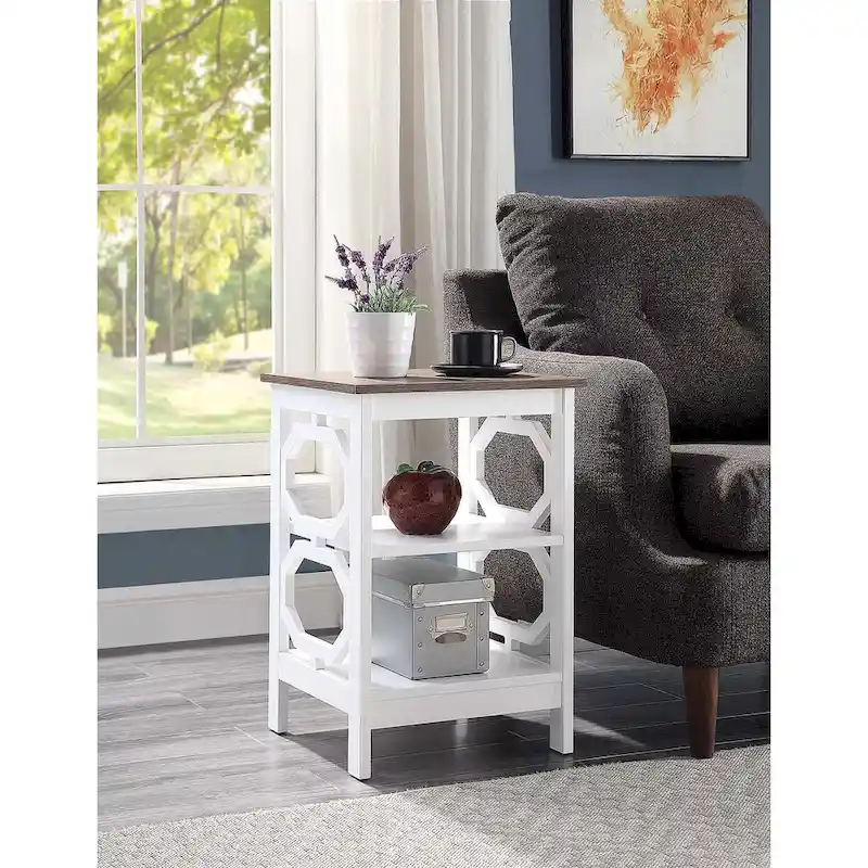 Convenience Concepts Omega End Table with Shelves