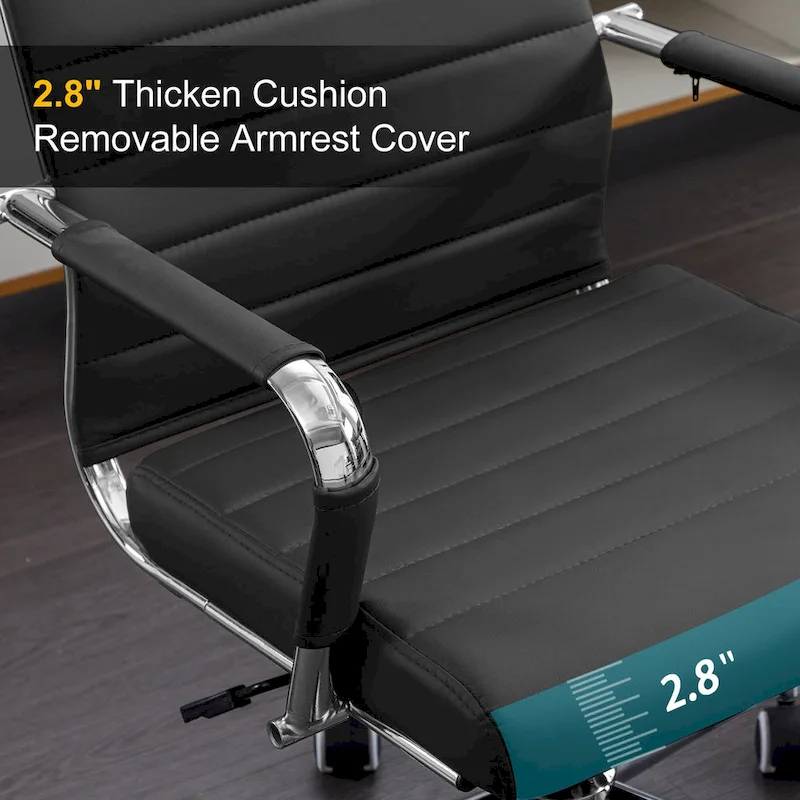 Ergonomic Office Desk Chair PU Leather Height Adjustable Swivel Chair