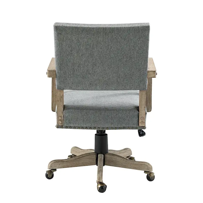 Taresa Modern Mid-Back Swivel Height Adjustable Task Chair with Nailhead Trim by HULALA HOME