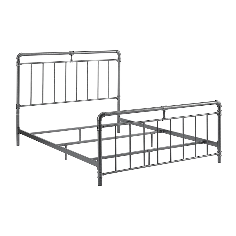 Corvus Meitner Vintage Charcoal Metal Bed