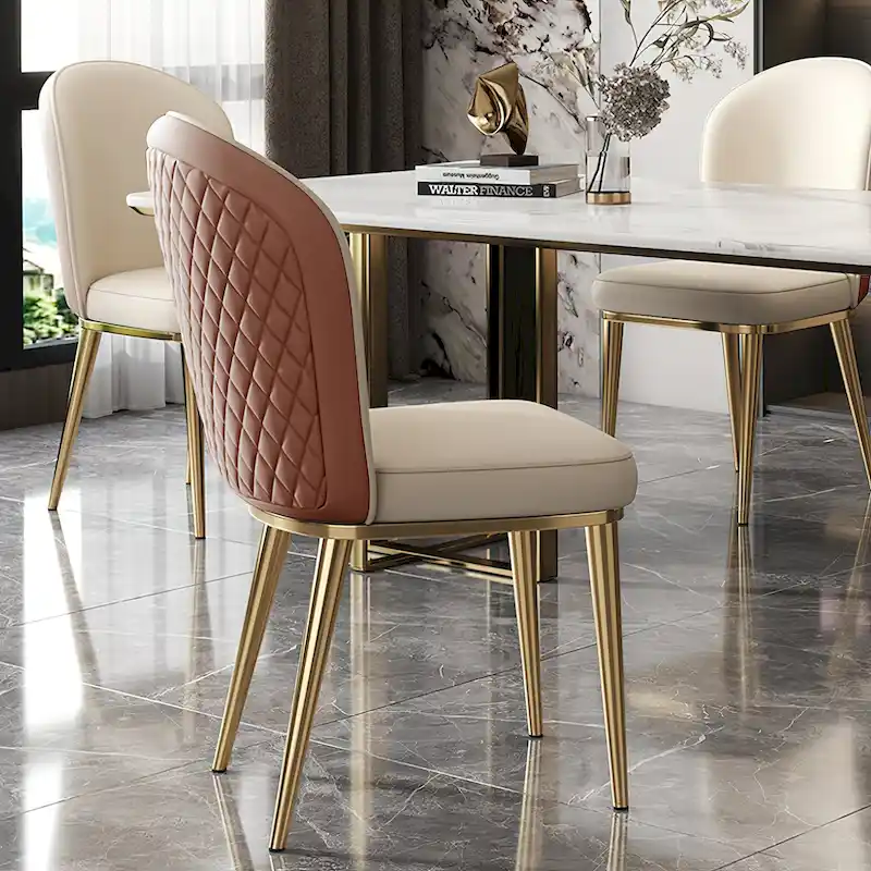 Off-White Cross Back Dining Chair, Mid-Century Modern Style, Set of 2
