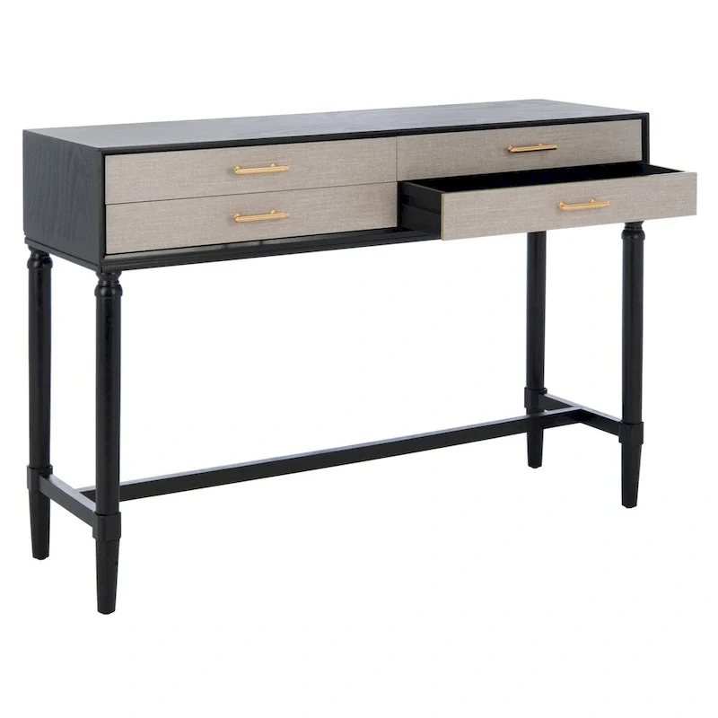 SAFAVIEH Birdella 4-Drawer Console Table - 42 W x 13 L x 29.5 H - 42Wx13Dx30H