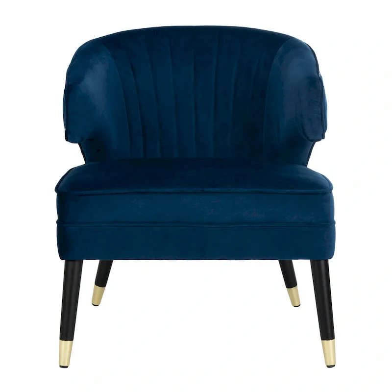 SAFAVIEH Amalia Velvet Wingback Accent Chair - 26.8 x 28 x 31.9 - 27Wx28Dx32H