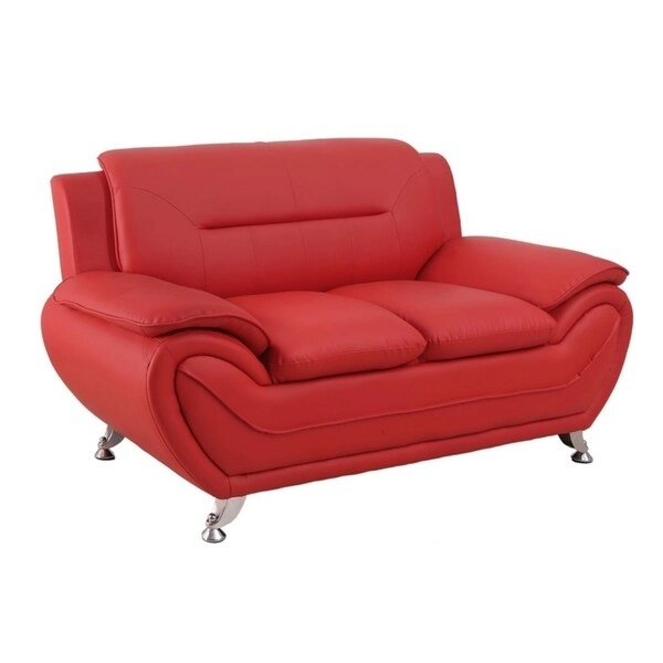 Michael Segura Faux Leather Loveseat
