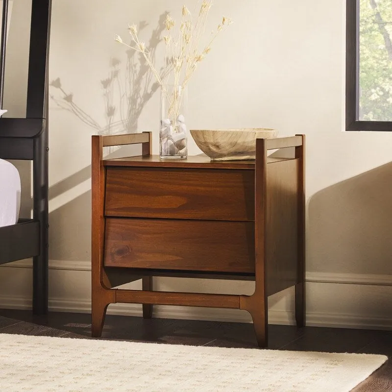 Scandi Angle Face Solid Wood Nightstand