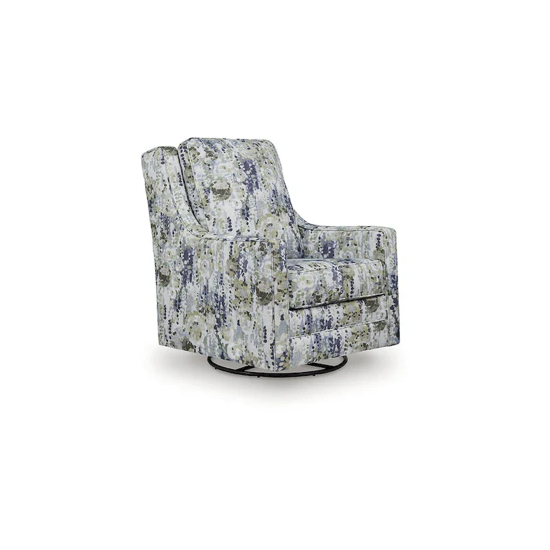 Signature Design by Ashley Dustinford Gray/Green Swivel Glider Accent Chair - 30  W x 39  D x 41  H