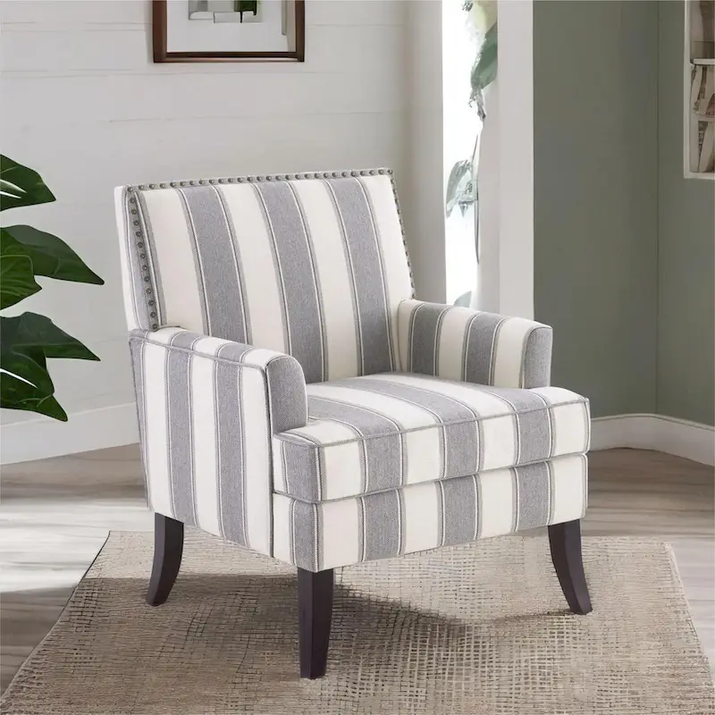Armchair Accent Chairs with Nailhead Trim Set of 2