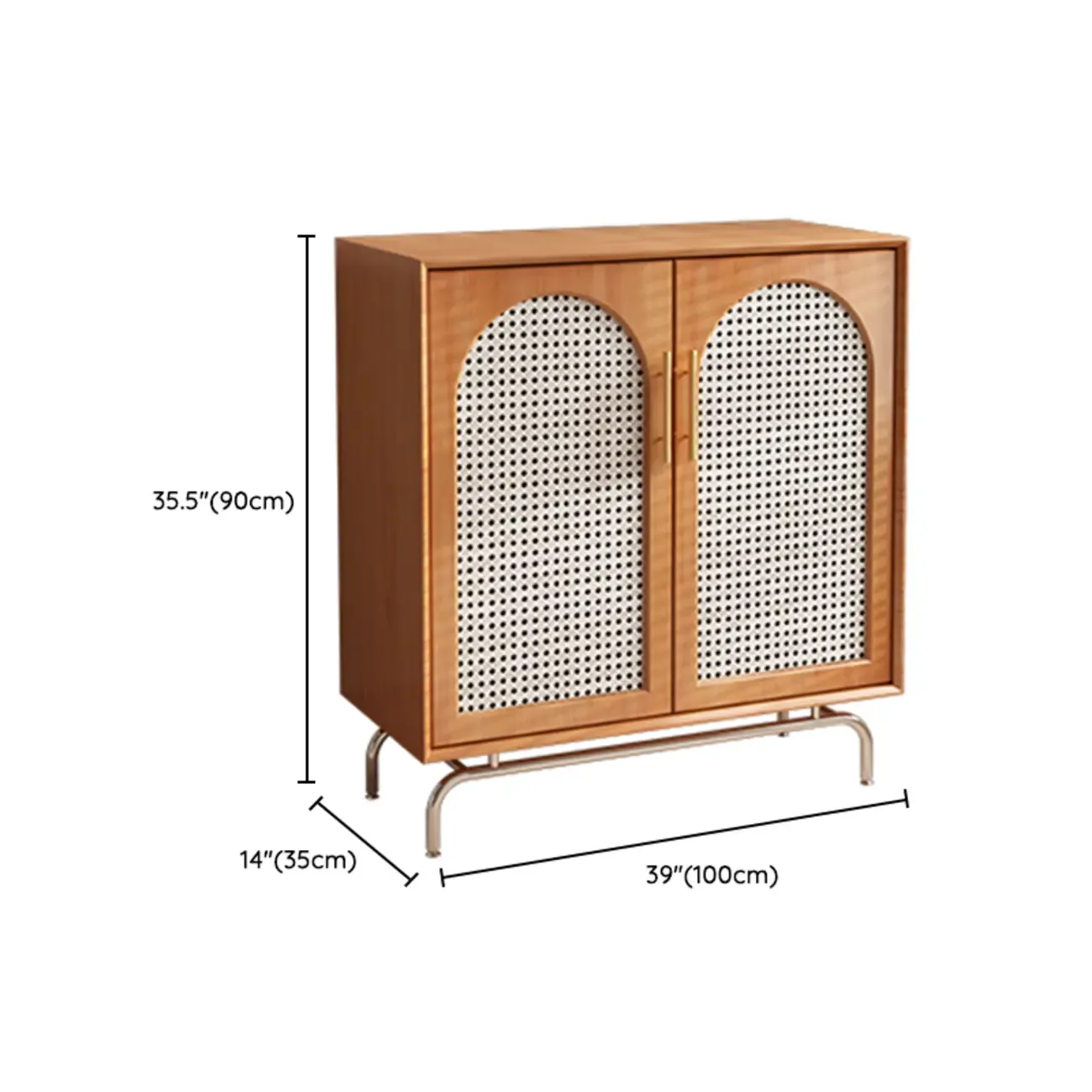 Tropical Pine Wood Accent Cabinet in Rectangular Shape