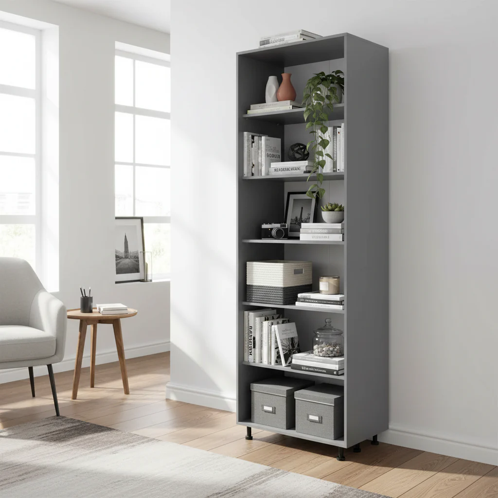 Brown / Off-White / White / Black / Grey / Clear Modern 4-Door Utility Kitchen Cabinet with Adjustable Shelves & Soft-Close Hinges, 36 Inch