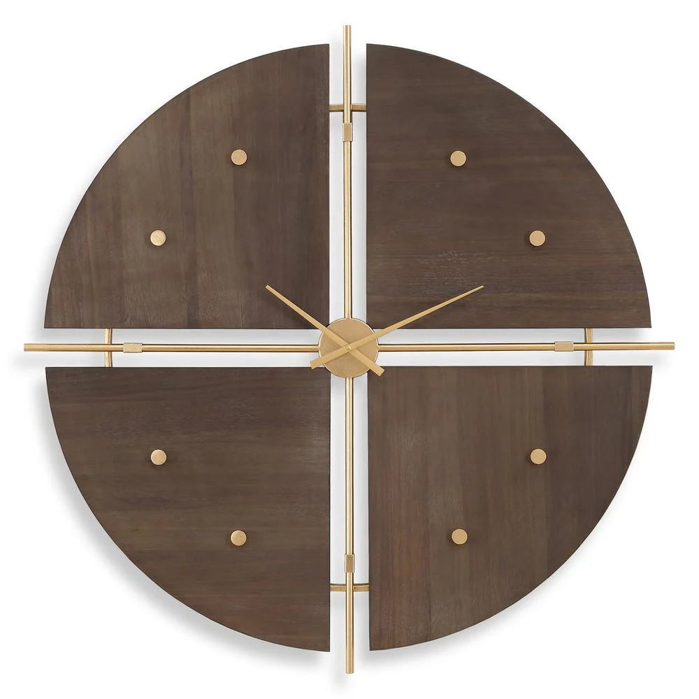 Walnut Elegance Wall Clock