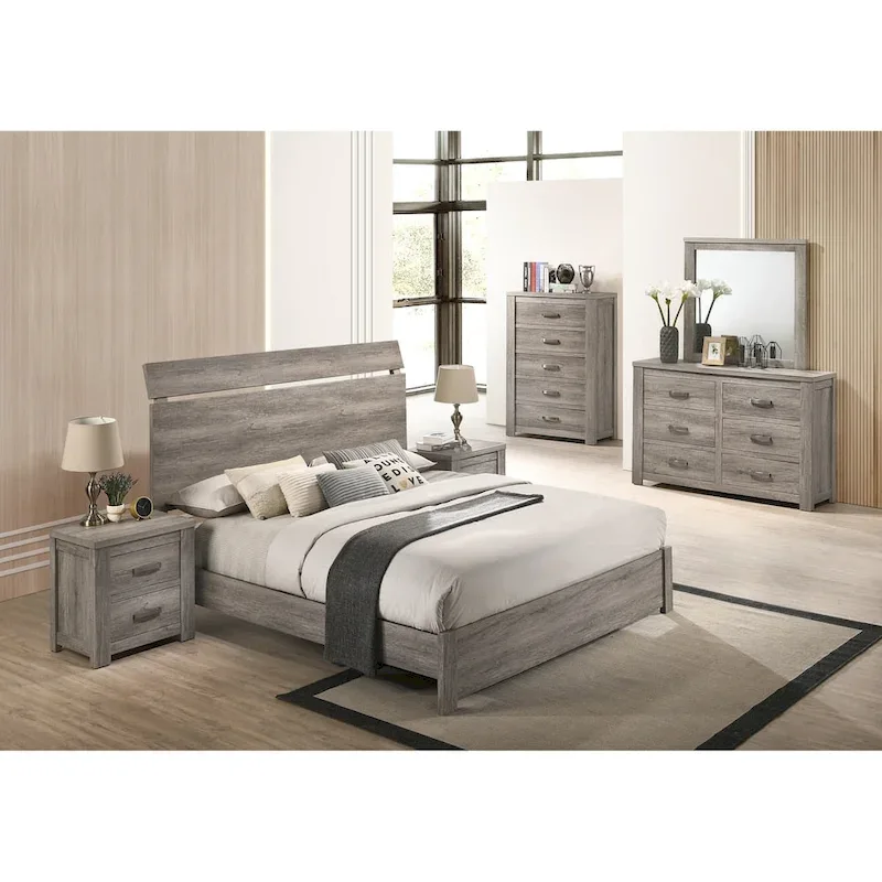 The Gray Barn Rousham Garden Weathered Grey Wood 6-piece Bedroom Set