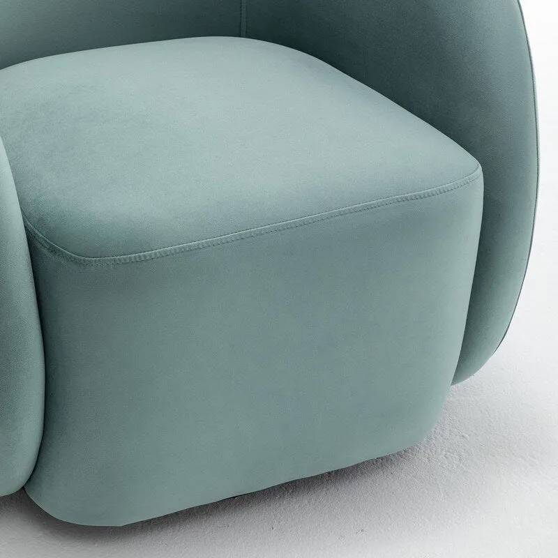 SEYNAR Modern Glam Velvet Upholstered 360 Degree Swivel Accent Armchair