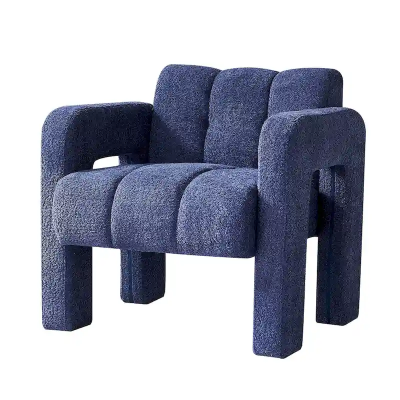 31.10 Wide Boucle Upholstered Accent Chair