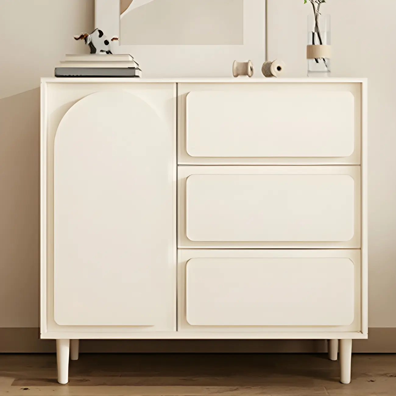 Modern White Wood Dressers & Chests with Soft Close Drawers